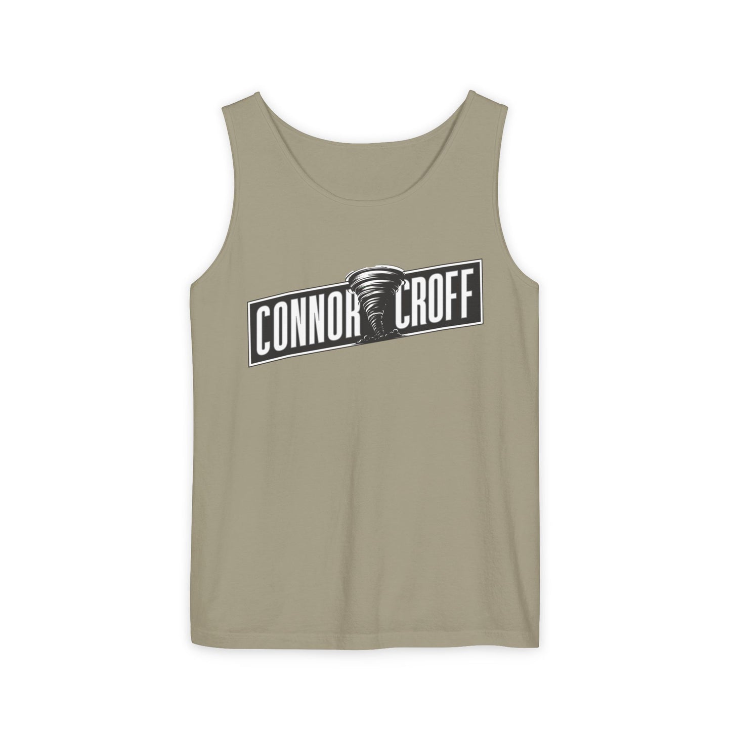 Connor Croff Black White Logo Unisex Garment-Dyed Tank Top