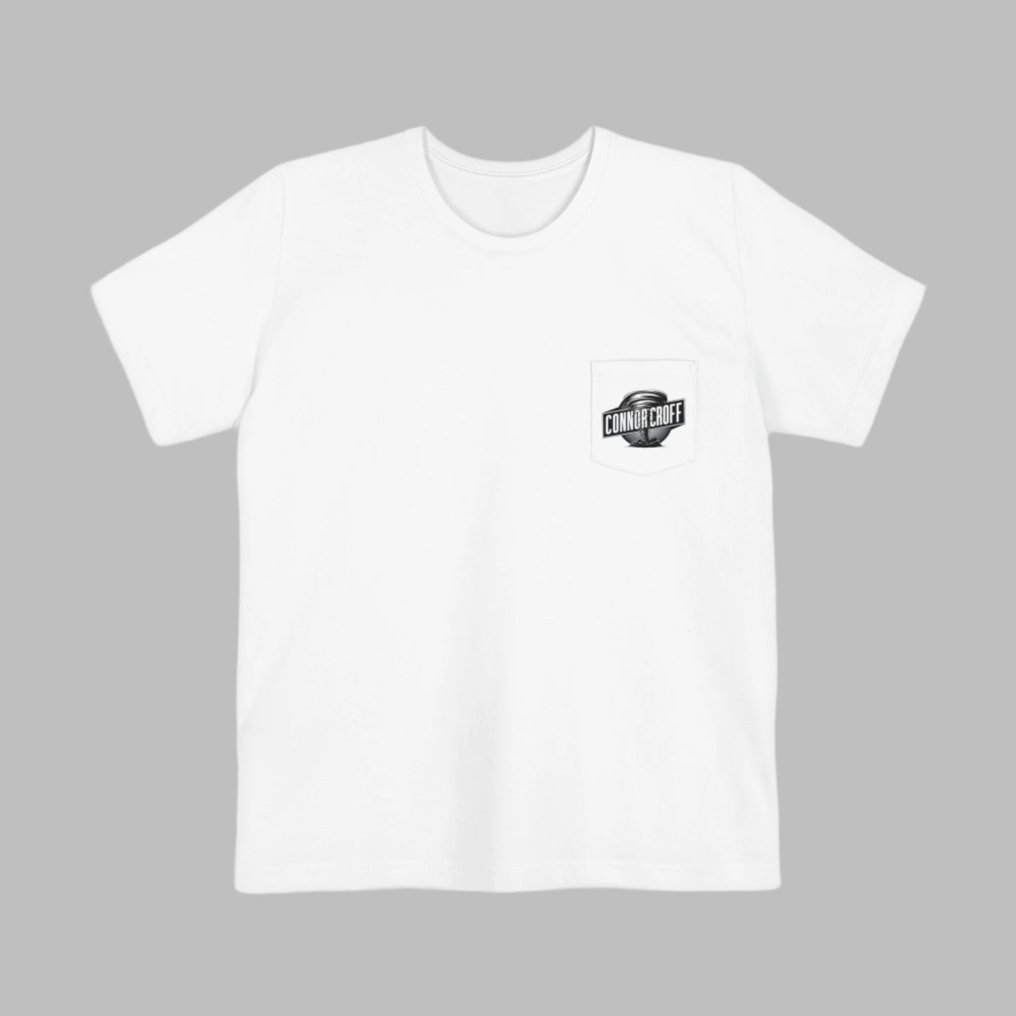 Connor Croff Black White Circle Logo Unisex Pocket T-shirt