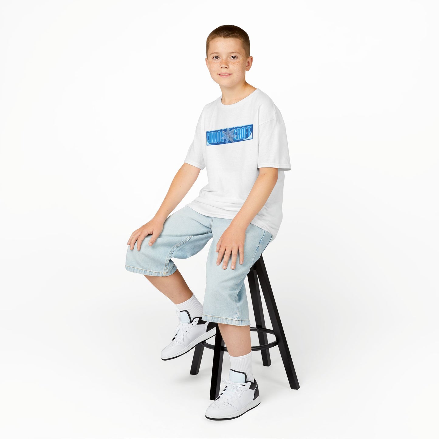 Connor Croff KIDS Heavy Cotton™ Tee Snowflake Winter Logo