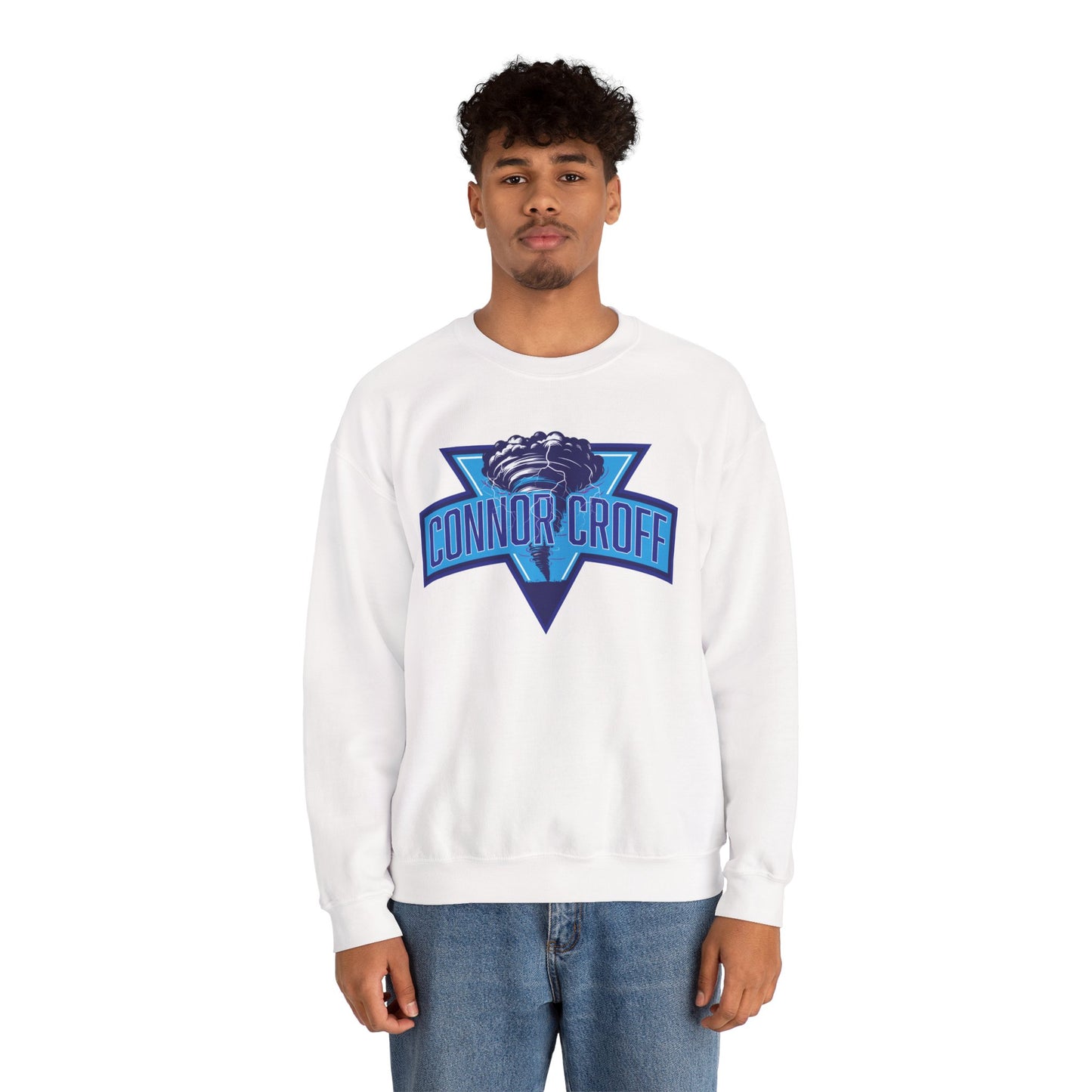 Connor Croff Blue Logo Unisex Heavy Blend™ Crewneck Sweatshirt