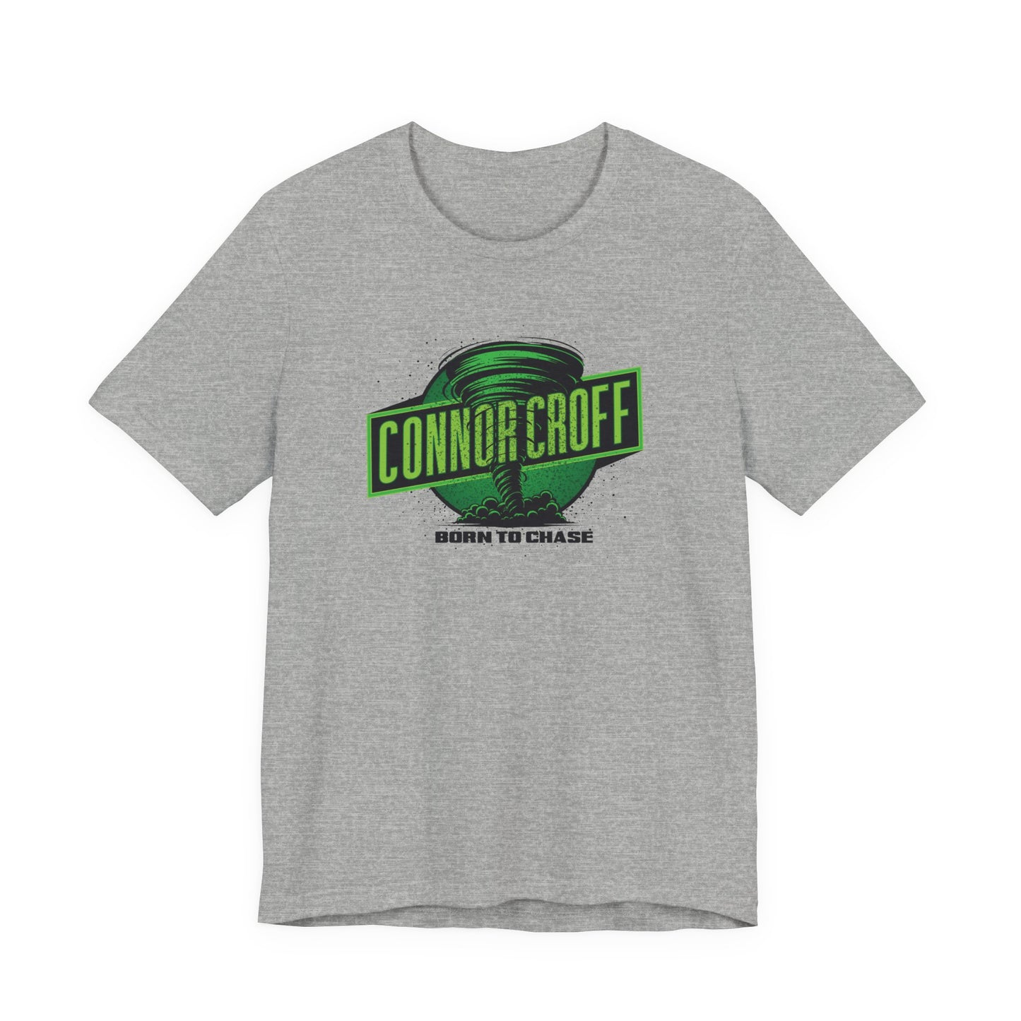 Connor Croff Green Circle "Born To Chase" Logo Unisex Jersey Short Sleeve Tee