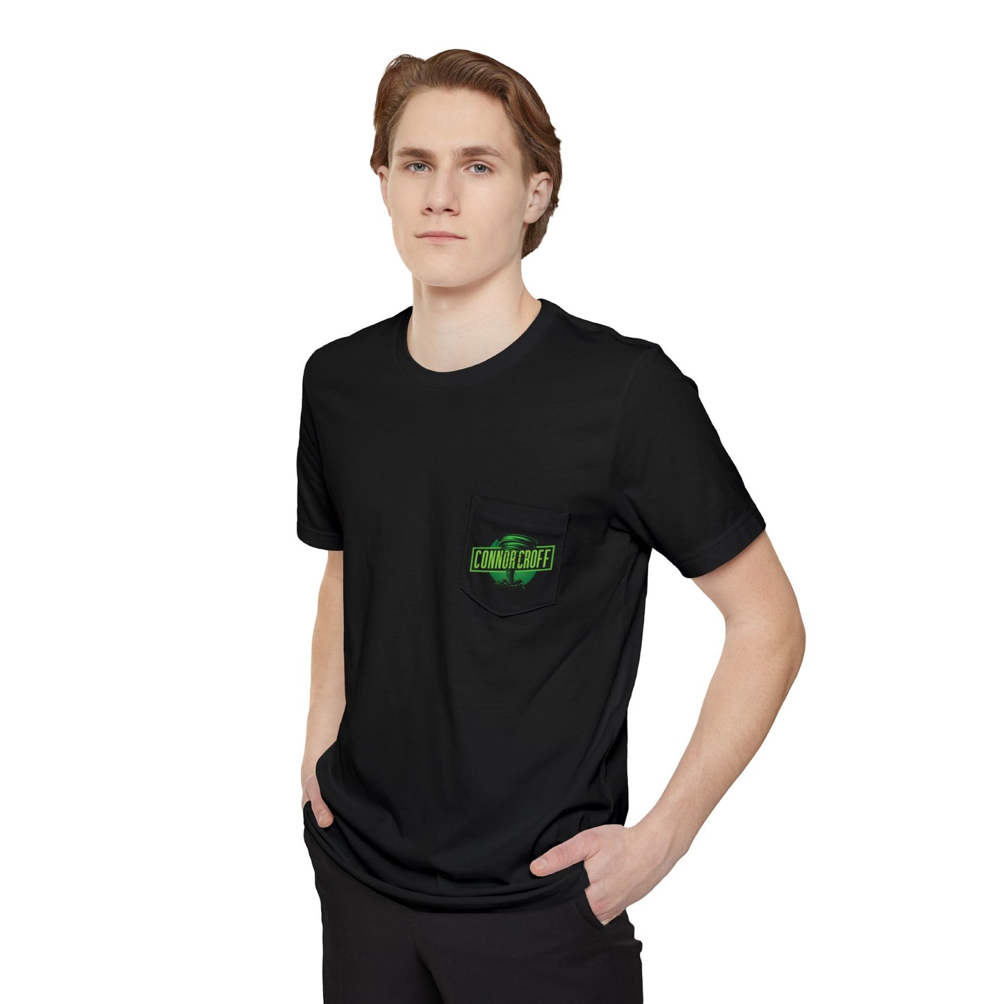 Connor Croff Green Circle Logo Unisex Pocket T-shirt