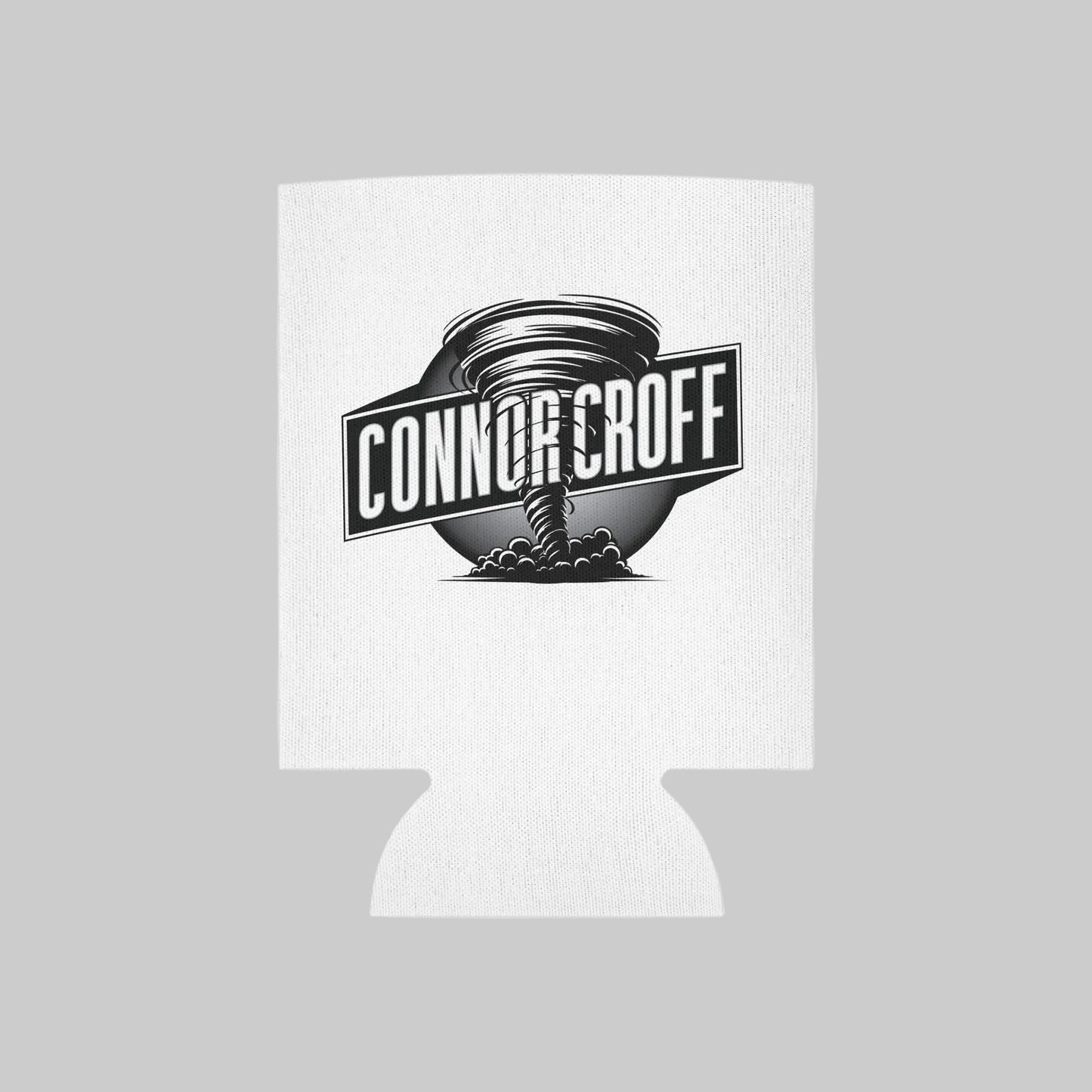 Connor Croff Tornado Black & White Can Cooler Sleeve for Regular Cans
