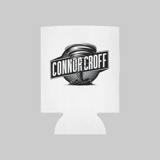 Connor Croff Tornado Black & White Can Cooler Sleeve for Regular Cans