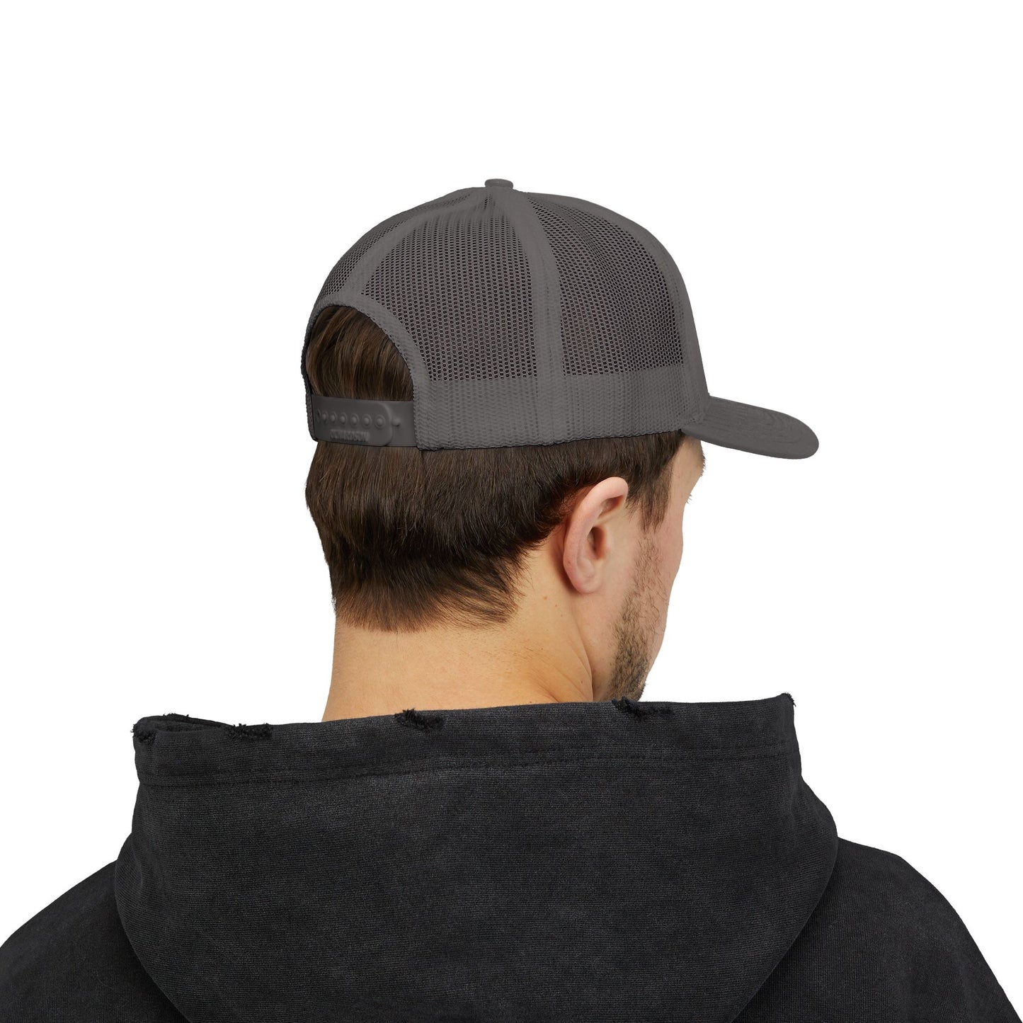 Connor Croff Black White Logo Snapback Trucker Cap