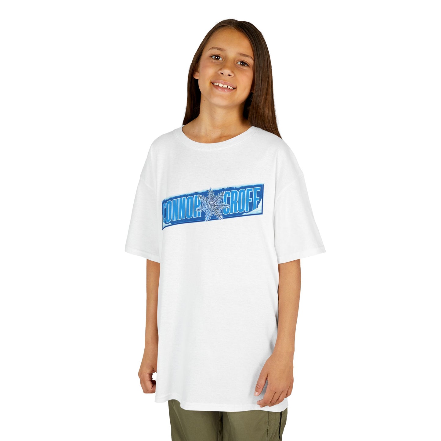 Connor Croff KIDS Heavy Cotton™ Tee Snowflake Winter Logo