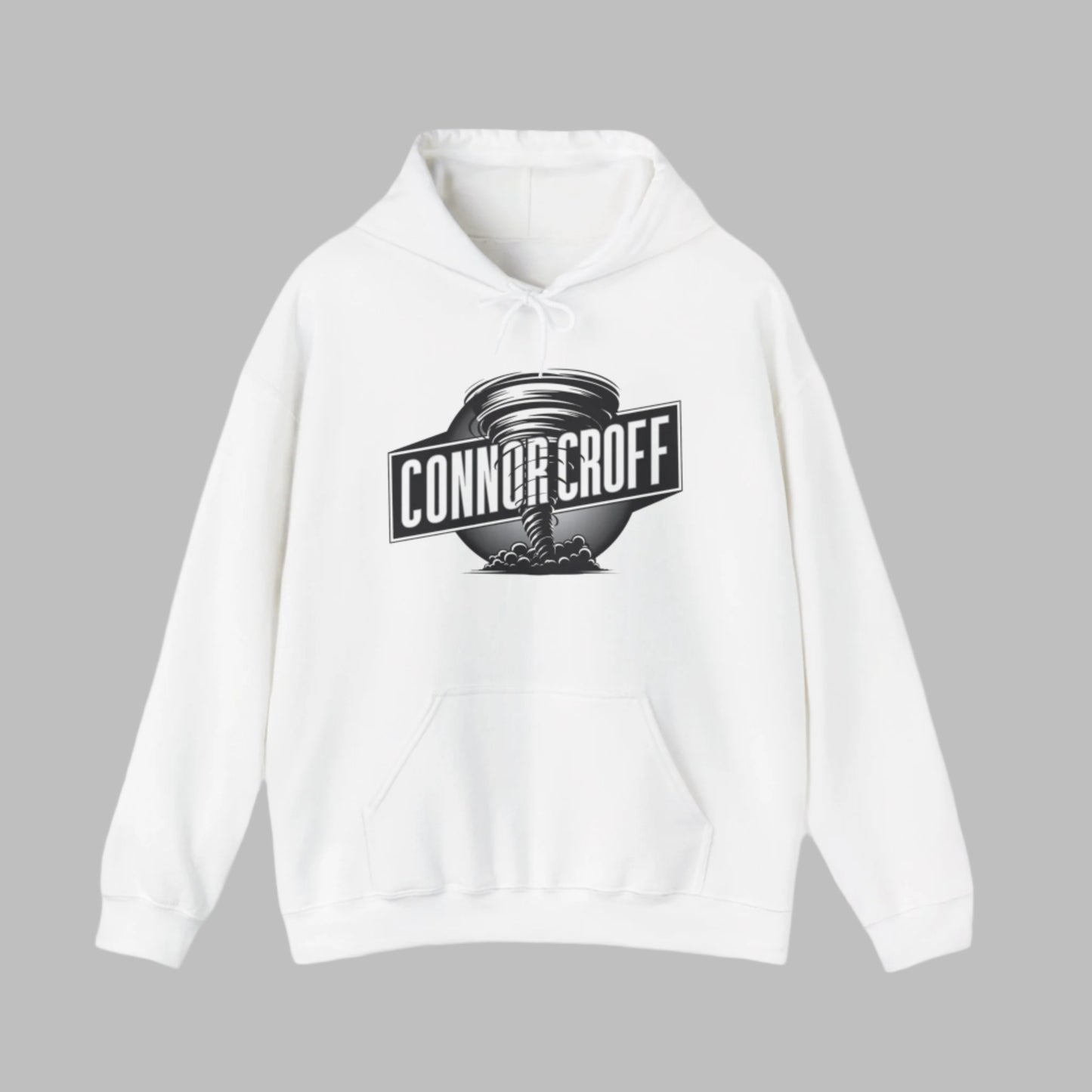 Connor Croff Black White Circle Logo Unisex Heavy Blend™ Hooded Sweatshirt