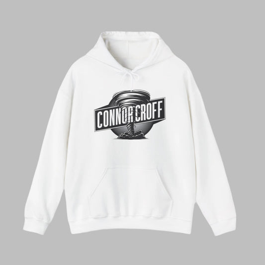 Connor Croff Black White Circle Logo Unisex Heavy Blend™ Hooded Sweatshirt