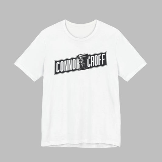 Connor Croff Black White Logo Unisex Jersey Short Sleeve Tee