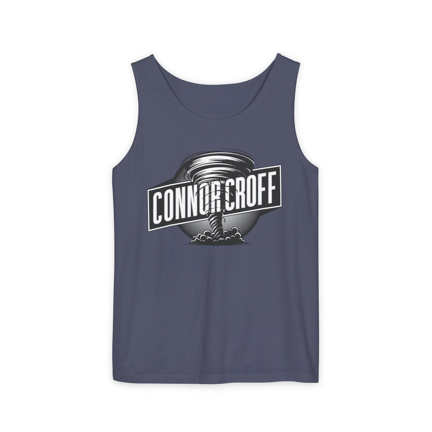 Connor Croff Black White Circle Logo Unisex Garment-Dyed Tank Top