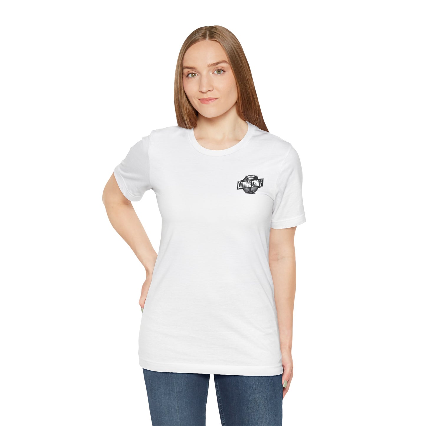 Connor Croff Small Black White Logo Unisex Jersey Short Sleeve Tee