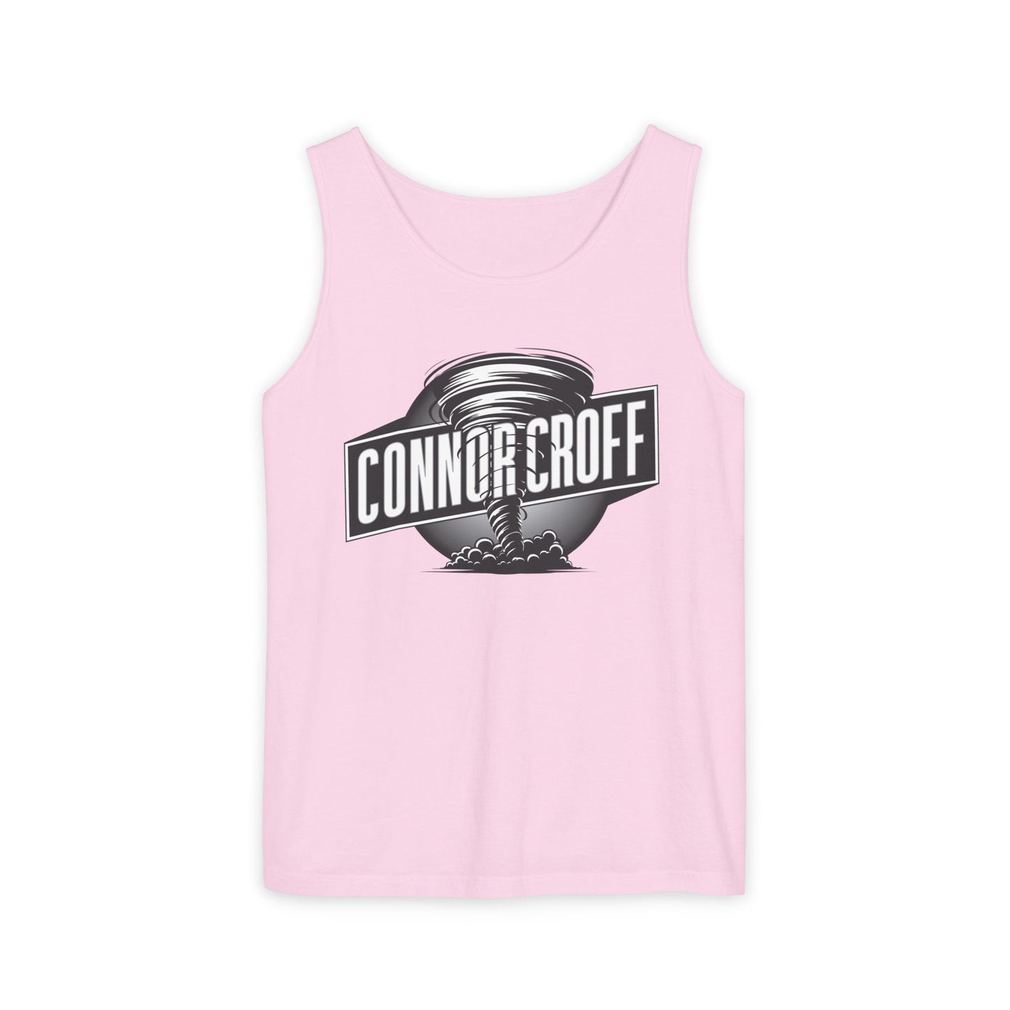 Connor Croff Black White Circle Logo Unisex Garment-Dyed Tank Top