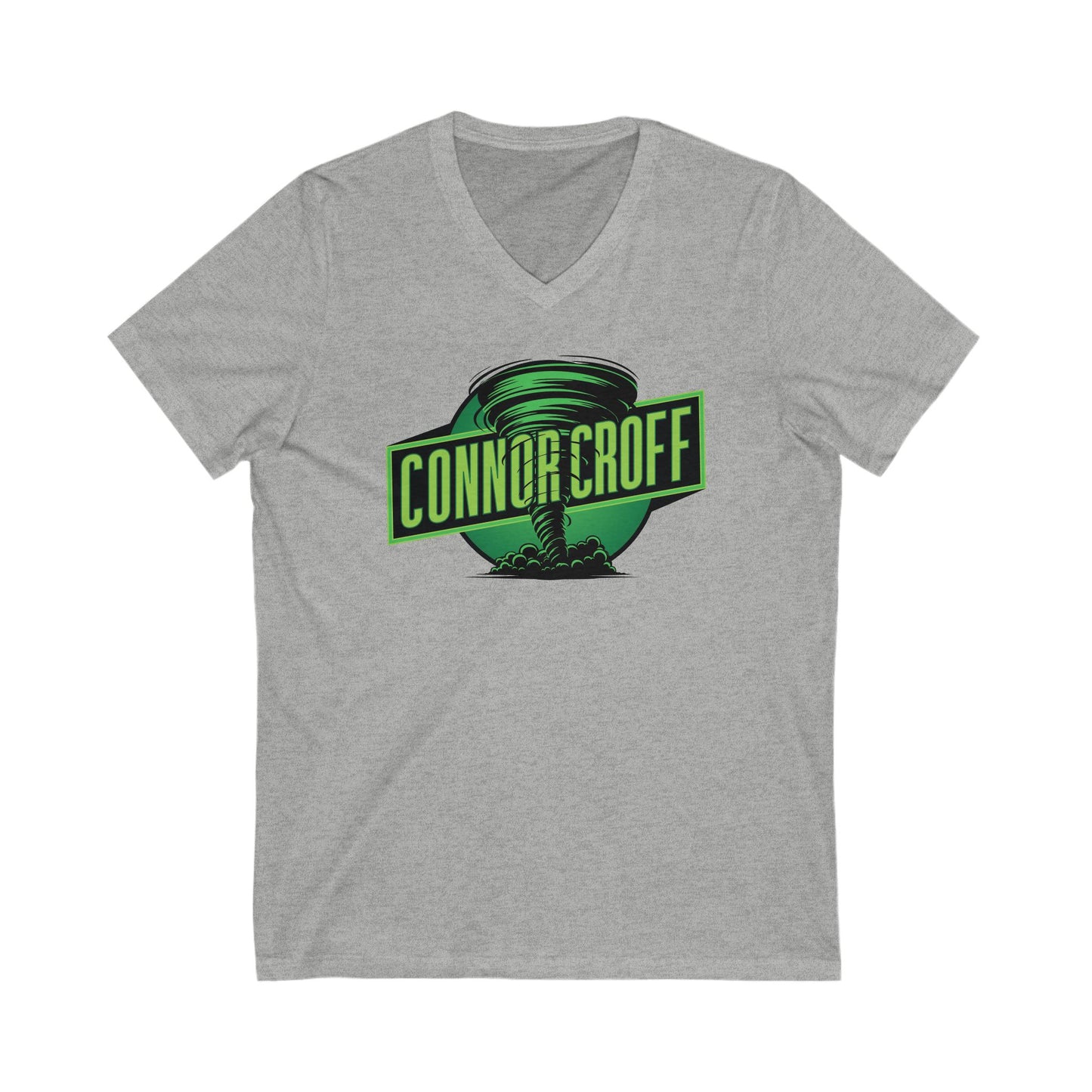 Connor Croff Green Circle Logo Unisex Jersey Short Sleeve V-Neck Tee