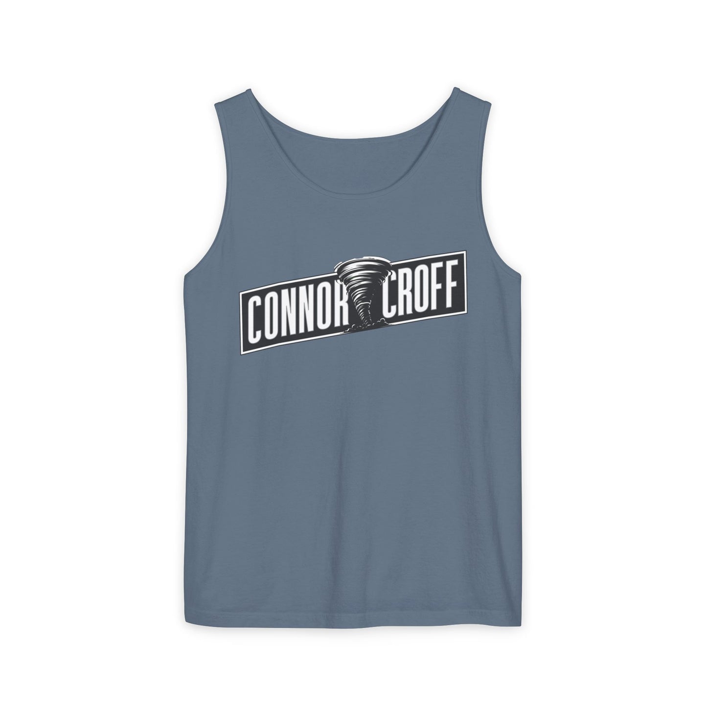 Connor Croff Black White Logo Unisex Garment-Dyed Tank Top