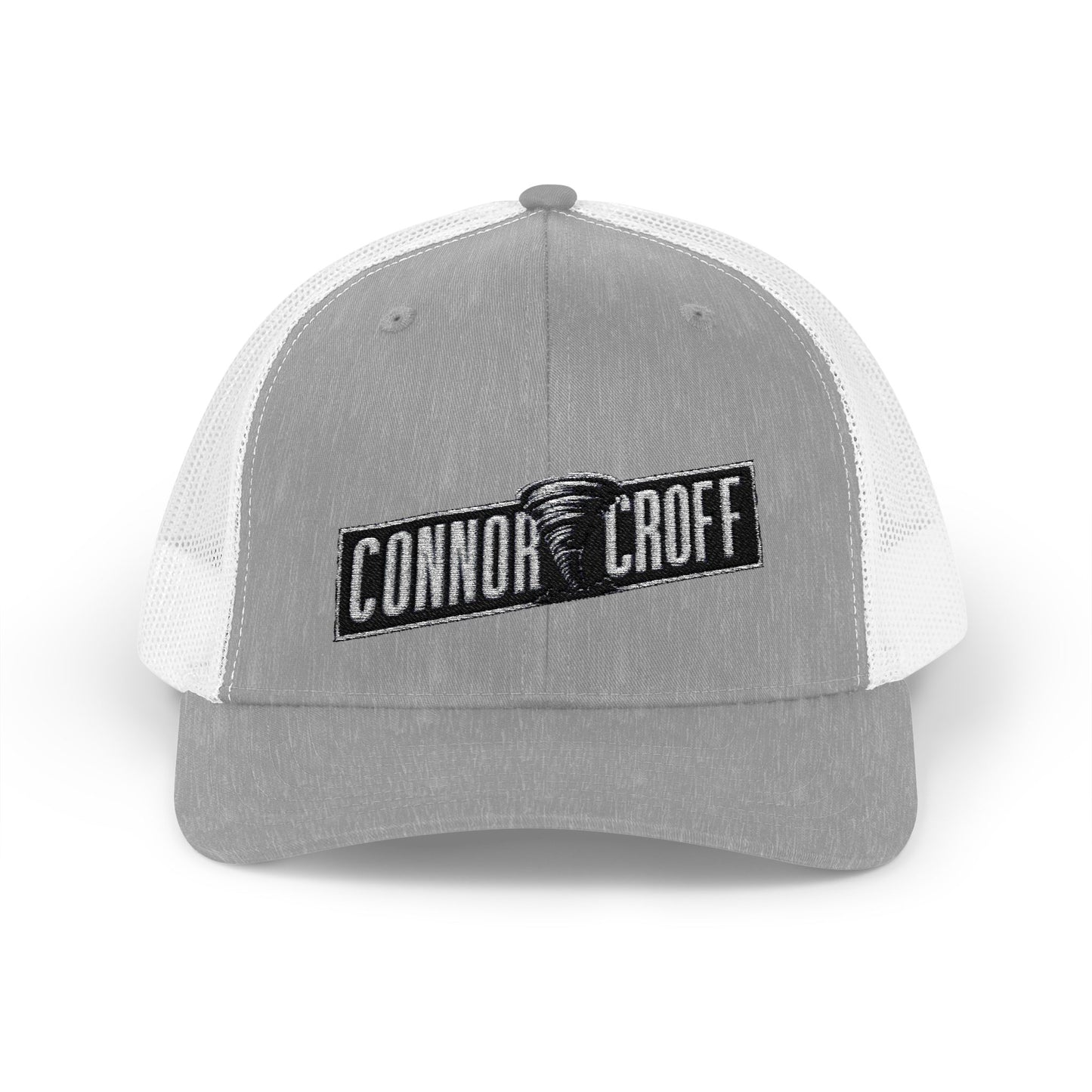 Connor Croff Black White Logo Snapback Trucker Cap