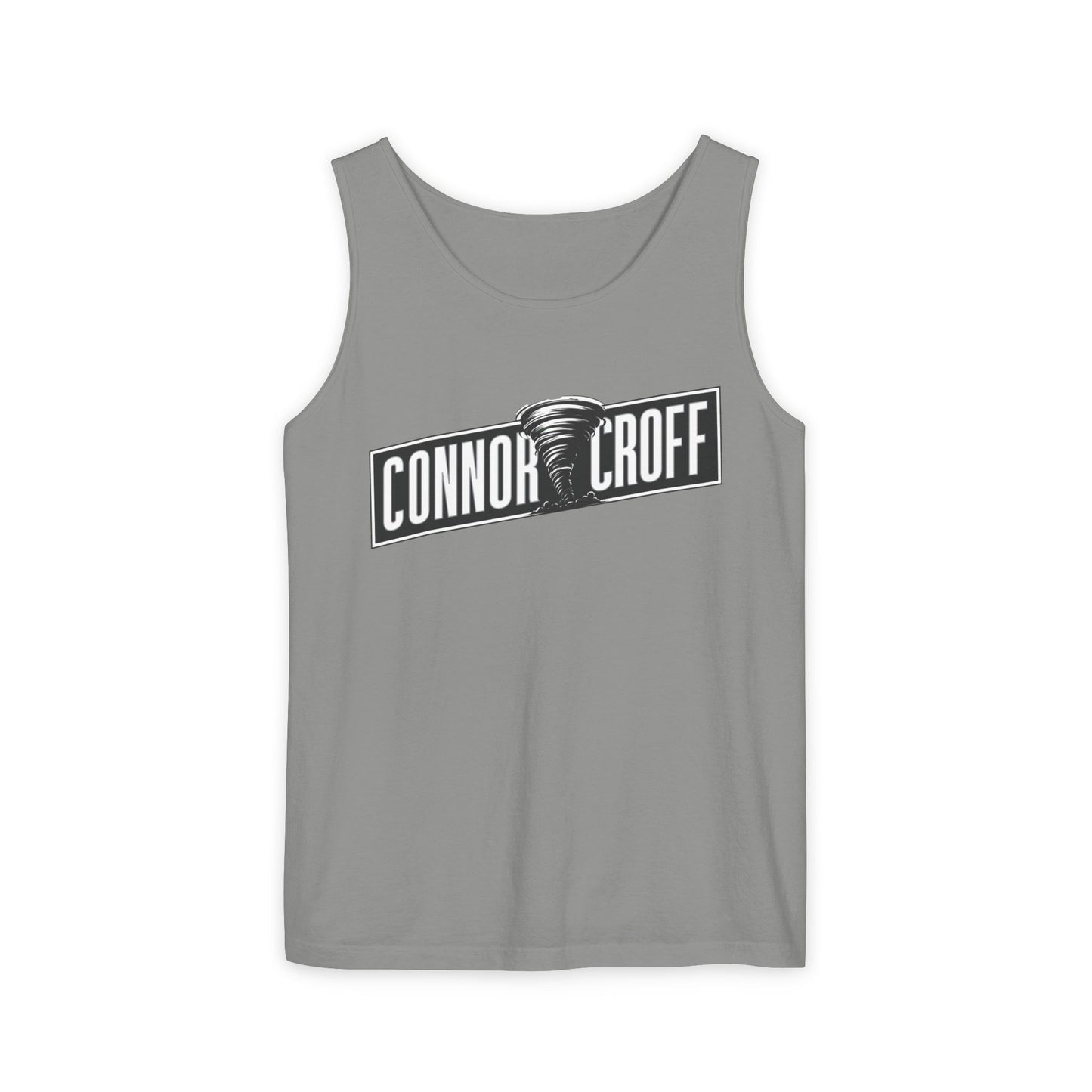 Connor Croff Black White Logo Unisex Garment-Dyed Tank Top