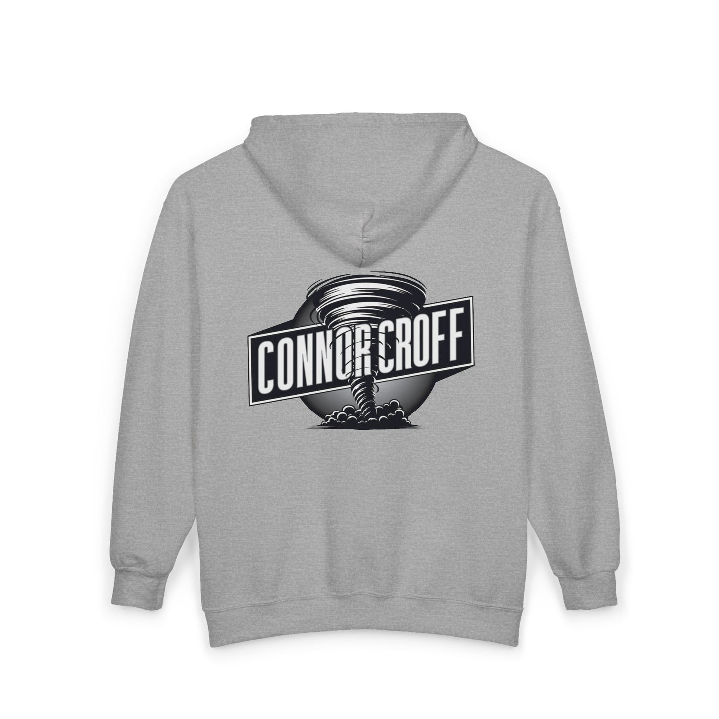 Connor Croff Black White Logo Unisex Heavy Blend™ Full Zip Hooded Sweatshirt
