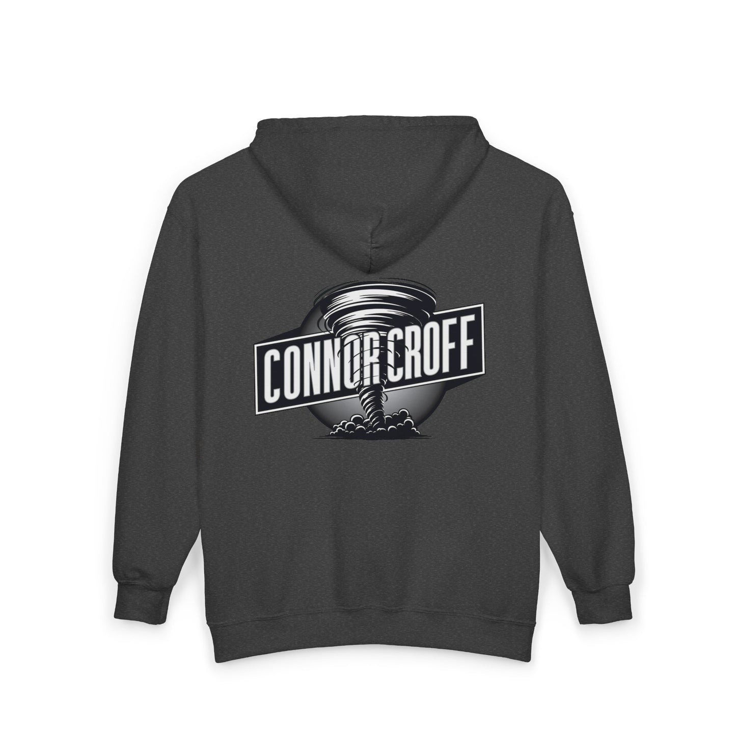 Connor Croff Black White Logo Unisex Heavy Blend™ Full Zip Hooded Sweatshirt