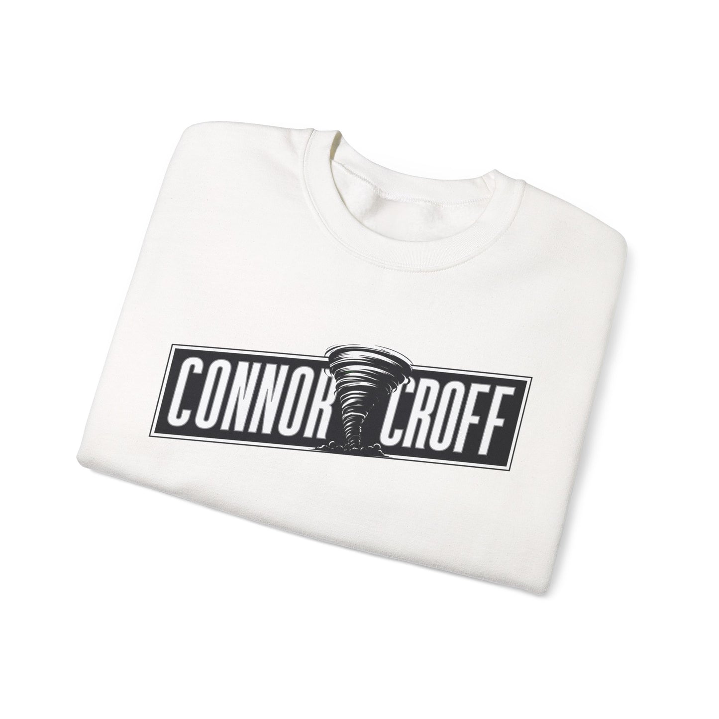 Connor Croff Black White Logo Unisex Heavy Blend™ Crewneck Sweatshirt
