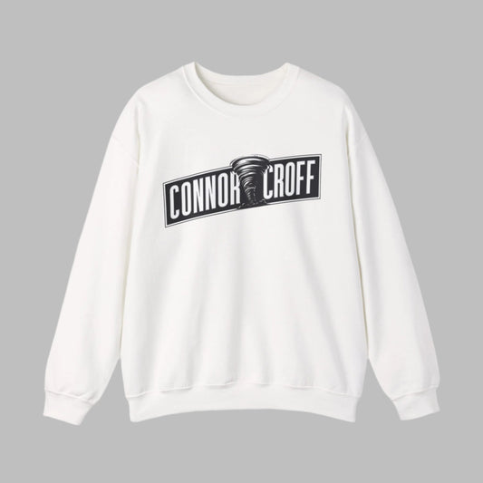 Connor Croff Black White Logo Unisex Heavy Blend™ Crewneck Sweatshirt