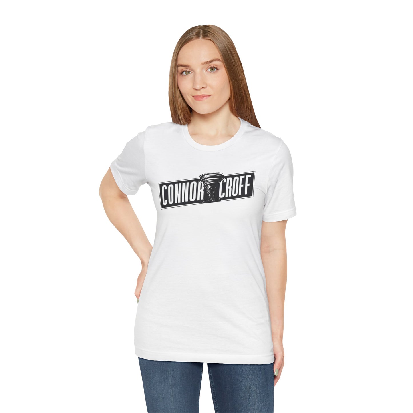 Connor Croff Black White Logo Unisex Jersey Short Sleeve Tee