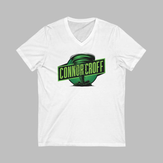 Connor Croff Green Circle Logo Unisex Jersey Short Sleeve V-Neck Tee