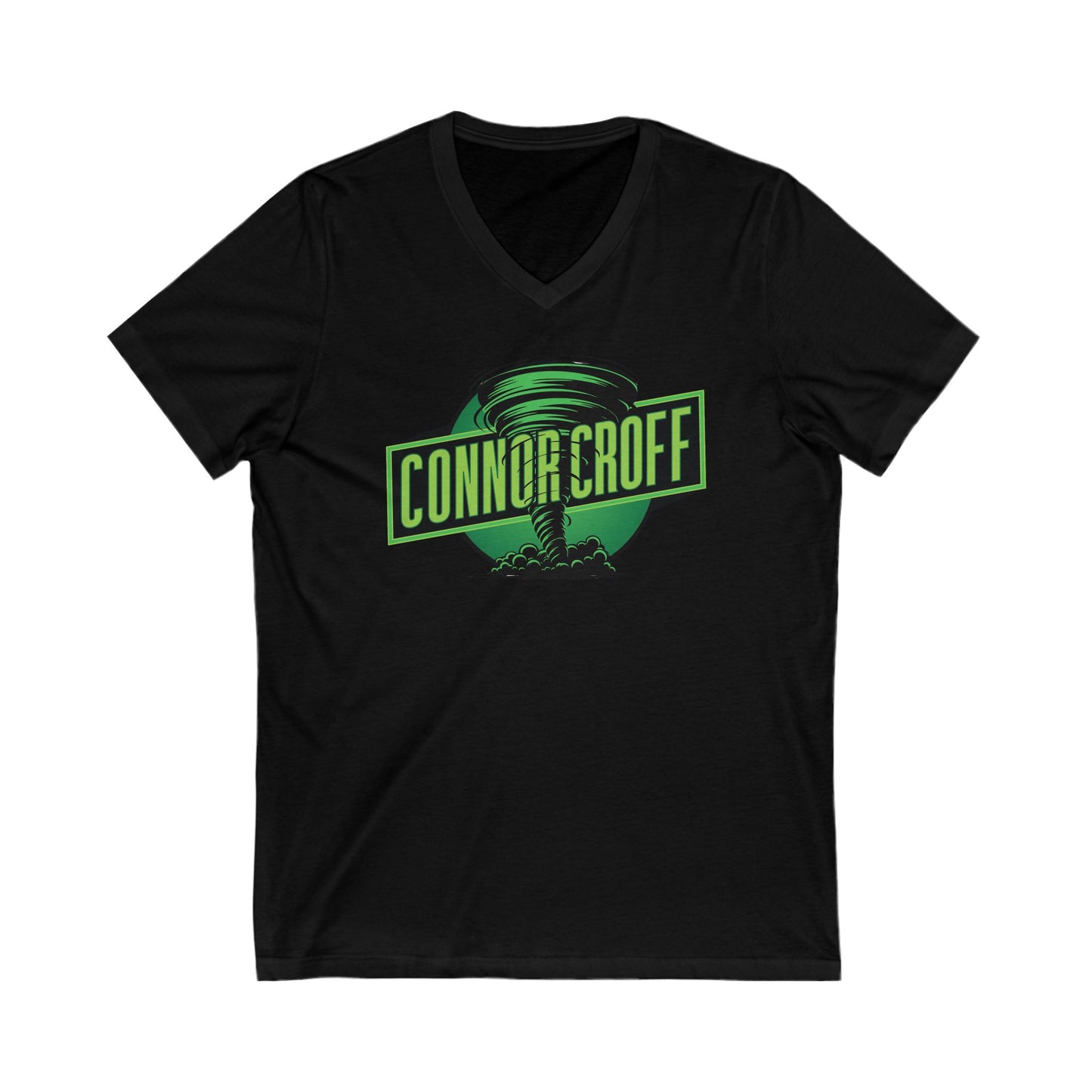 Connor Croff Green Circle Logo Unisex Jersey Short Sleeve V-Neck Tee