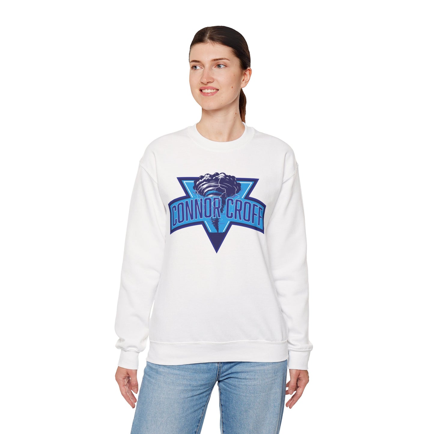 Connor Croff Blue Logo Unisex Heavy Blend™ Crewneck Sweatshirt