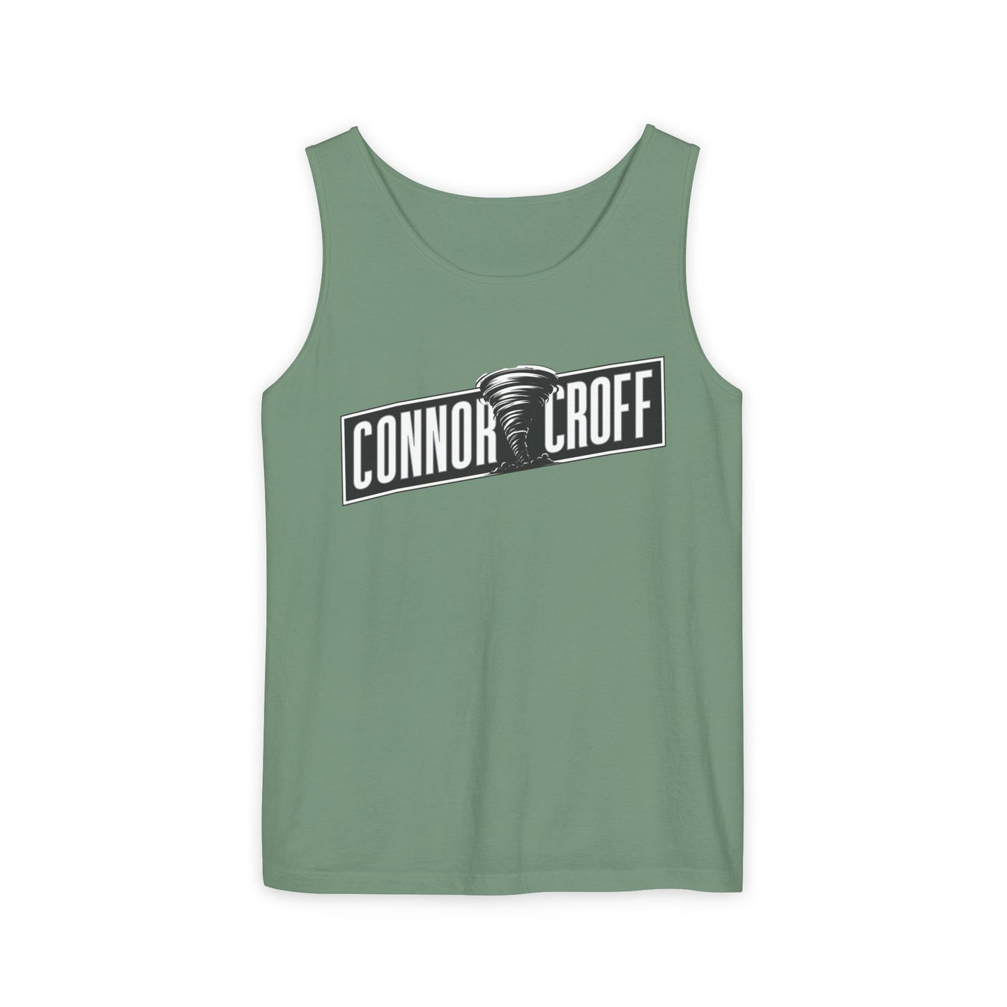 Connor Croff Black White Logo Unisex Garment-Dyed Tank Top