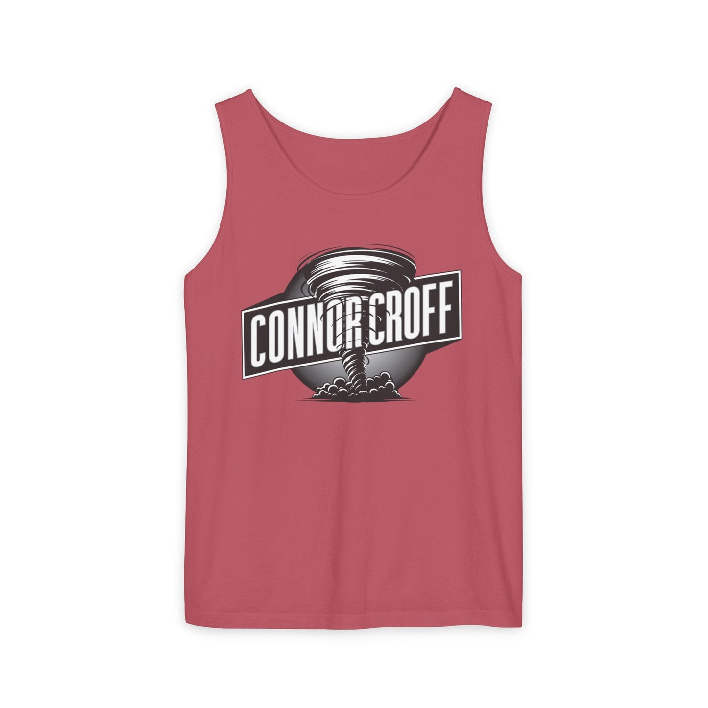 Connor Croff Black White Circle Logo Unisex Garment-Dyed Tank Top