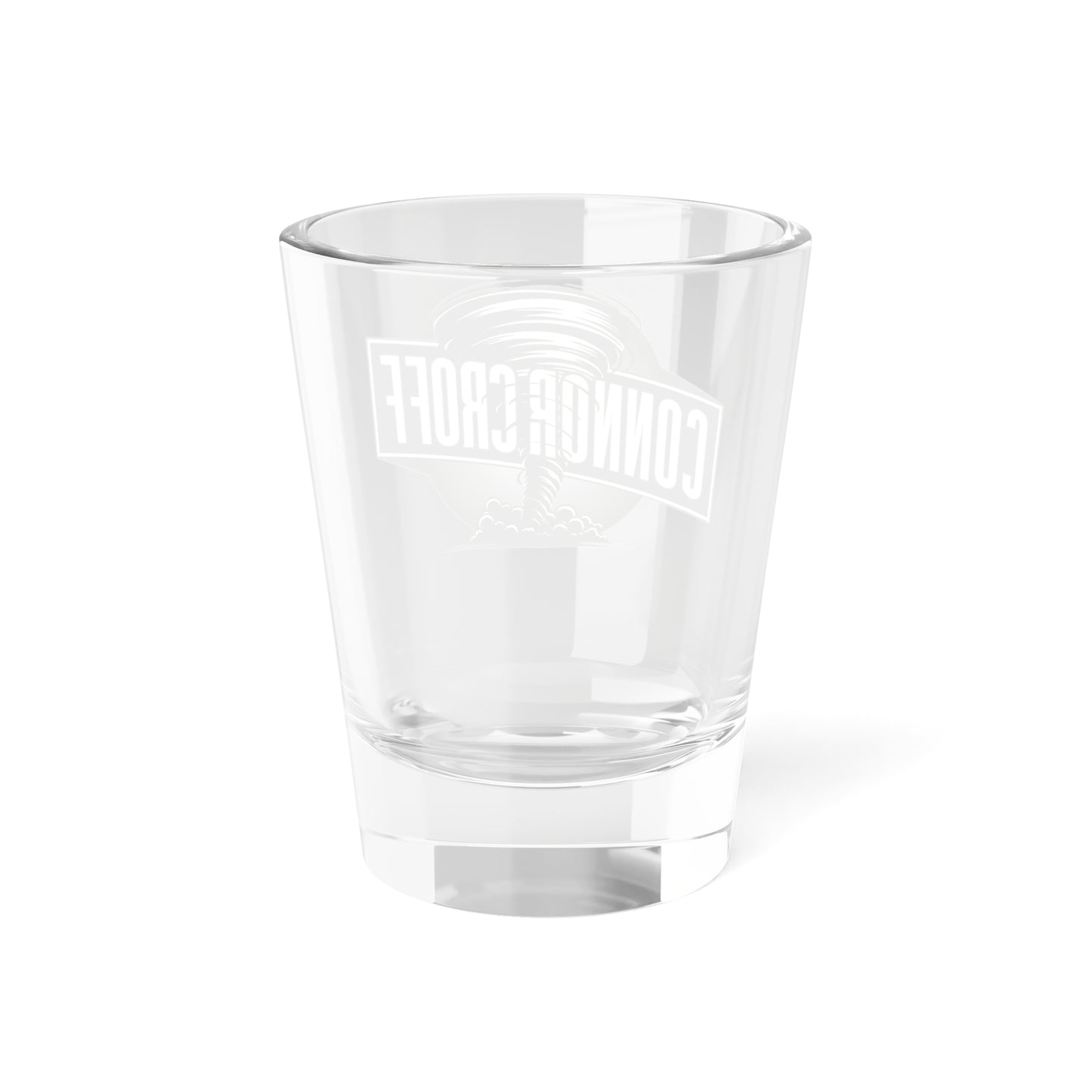 Connor Croff Black & White Tornado Logo Shot Glass 1.5oz