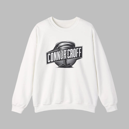 Connor Croff Black White Circle Logo Unisex Heavy Blend™ Crewneck Sweatshirt