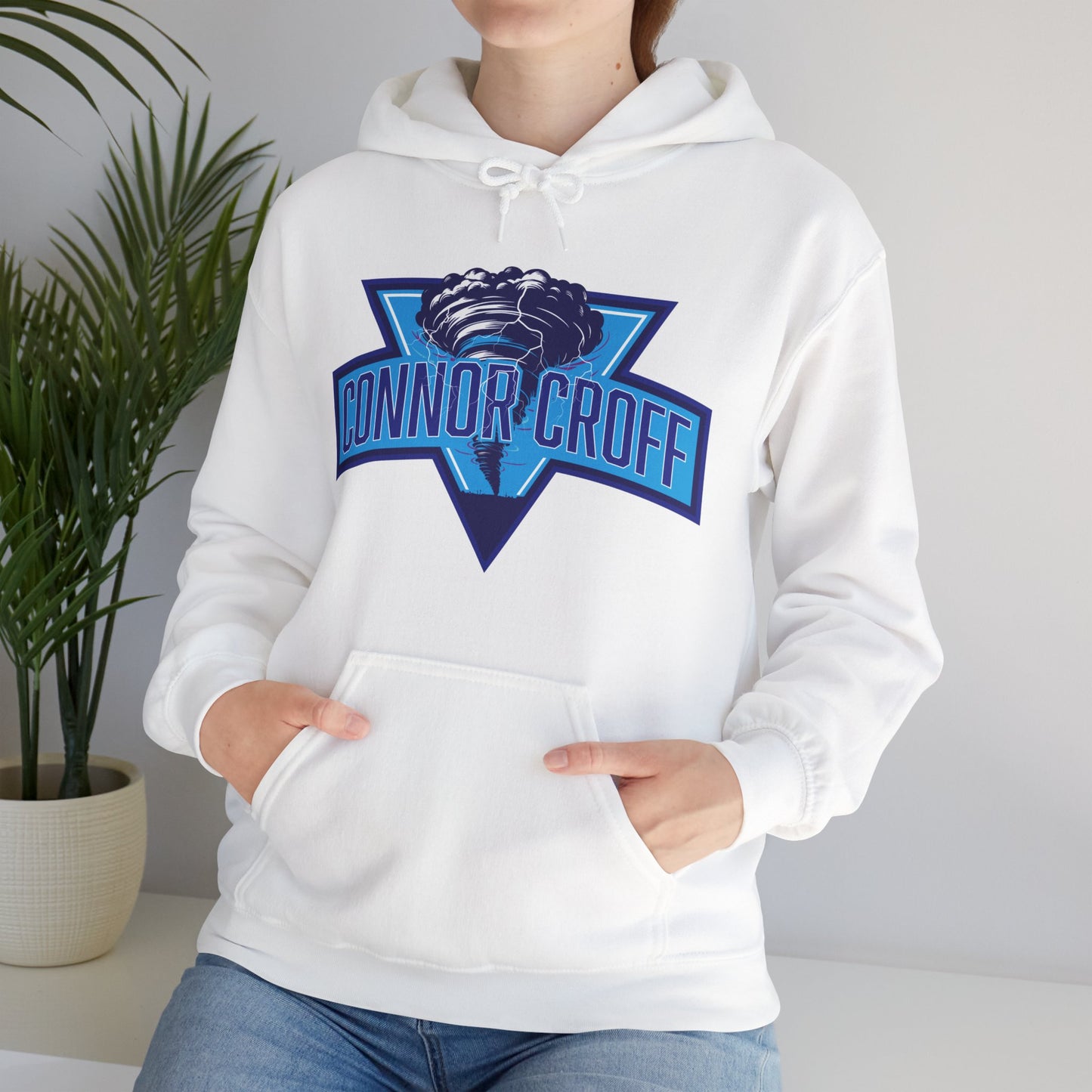 Connor Croff Blue Logo Unisex Heavy Blend™ Hooded Sweatshirt