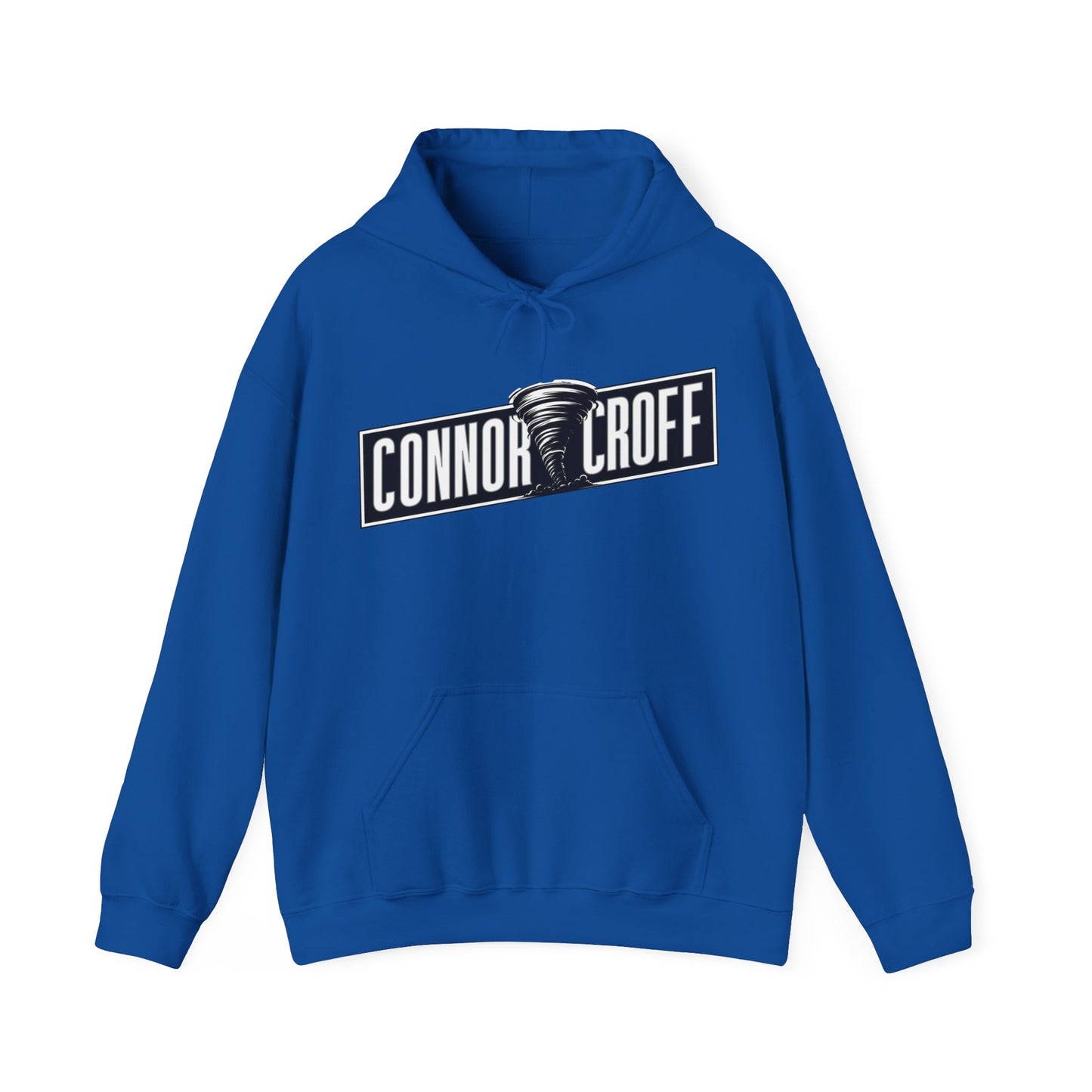 Connor Croff Black White Logo Unisex Heavy Blend™ Hooded Sweatshirt