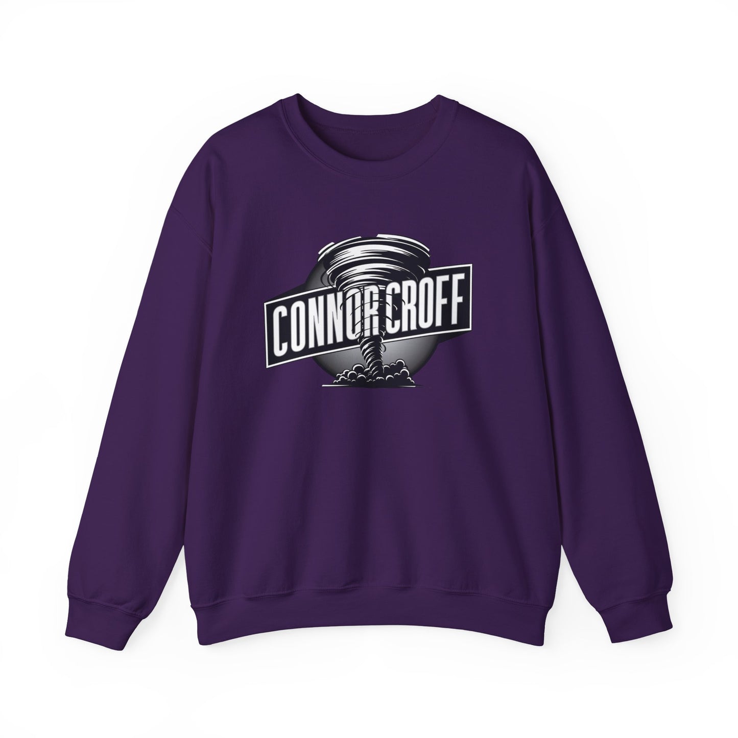 Connor Croff Black White Circle Logo Unisex Heavy Blend™ Crewneck Sweatshirt