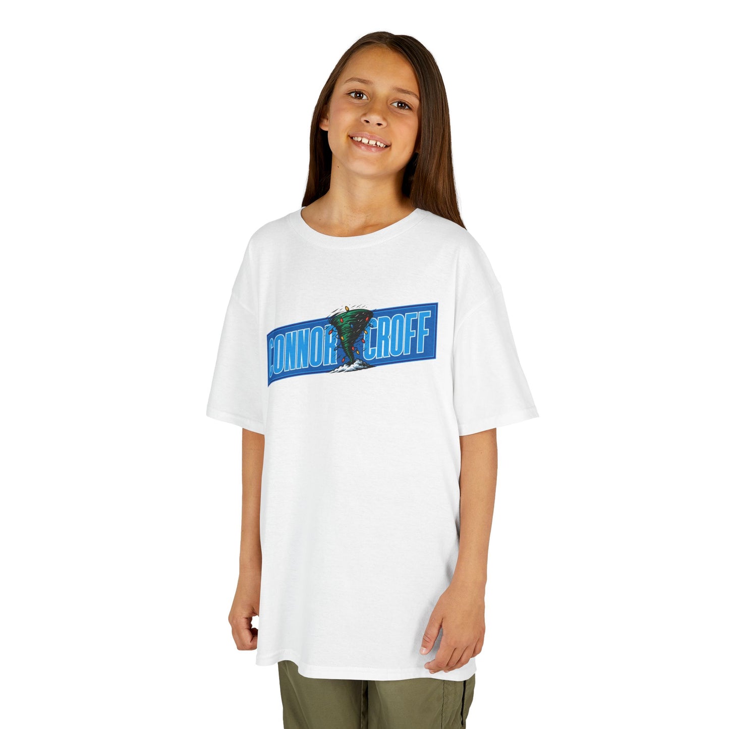Connor Croff KIDS Heavy Cotton™ Tee Christmas Logo