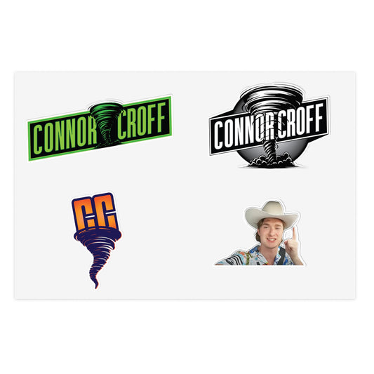 Connor Croff Logo & Picture Sticker Sheet