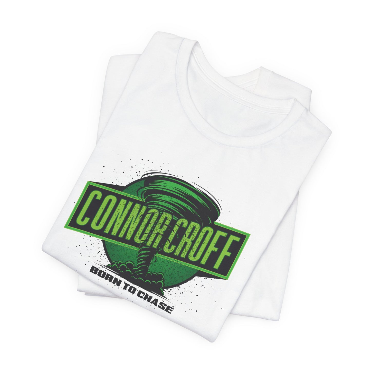 Connor Croff Green Circle "Born To Chase" Logo Unisex Jersey Short Sleeve Tee