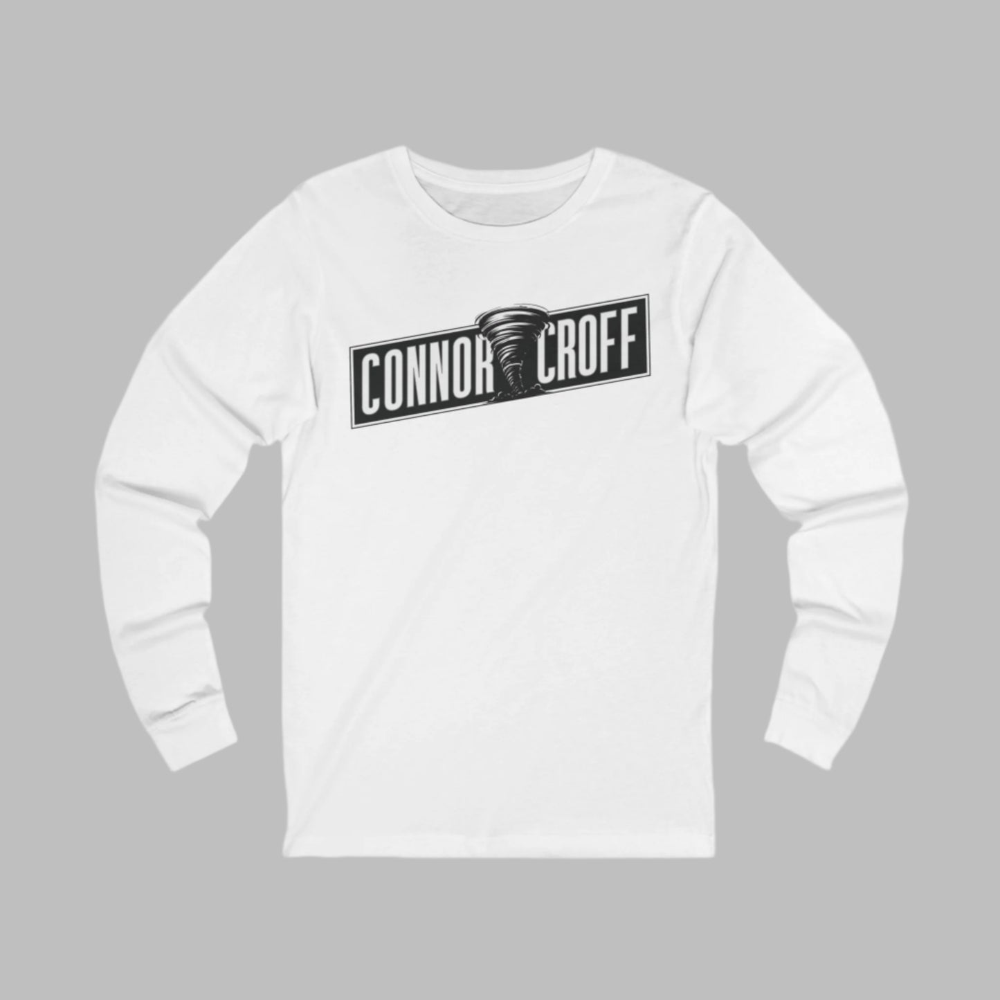 Connor Croff Black White Logo Unisex Jersey Long Sleeve Tee