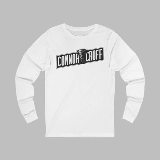 Connor Croff Black White Logo Unisex Jersey Long Sleeve Tee