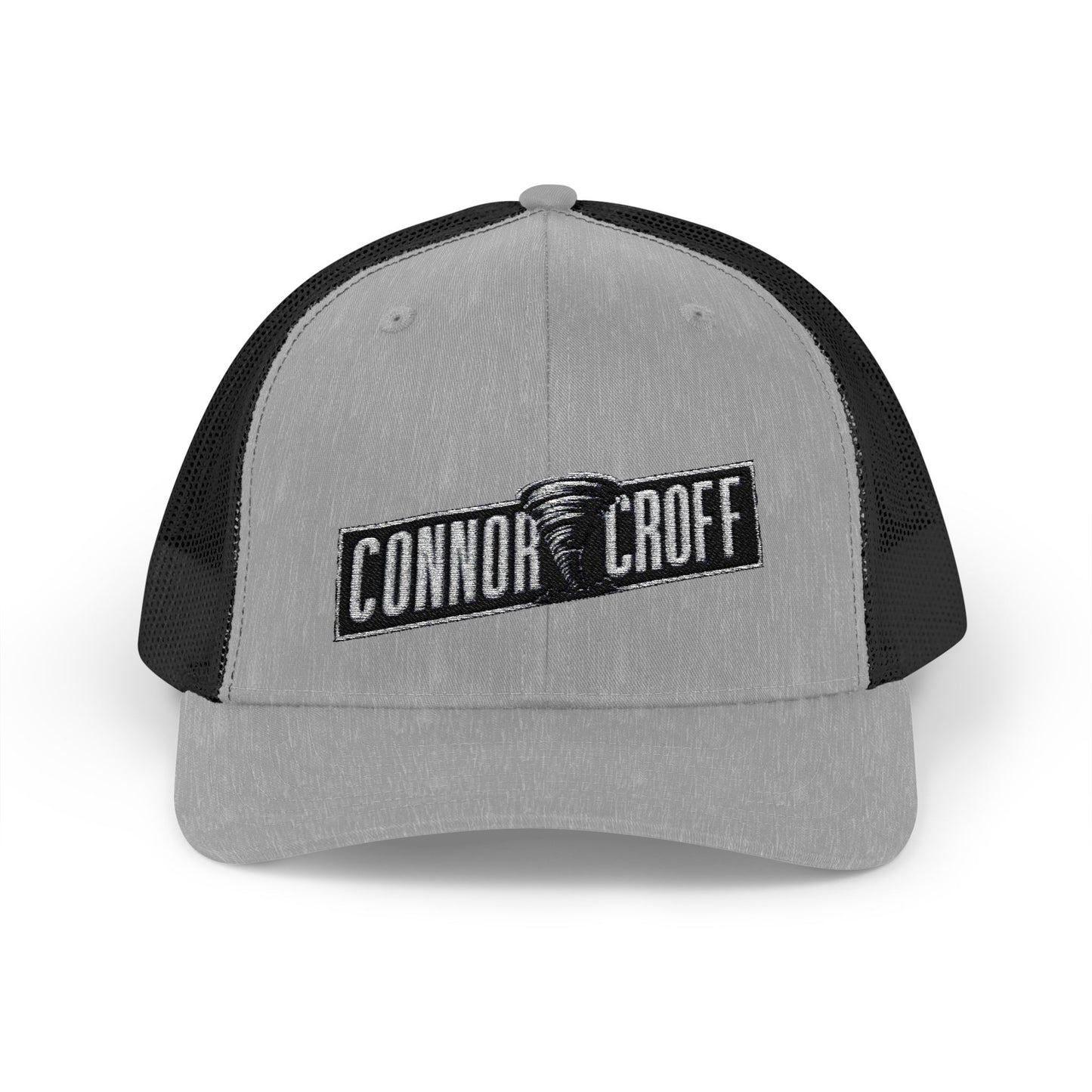 Connor Croff Black White Logo Snapback Trucker Cap