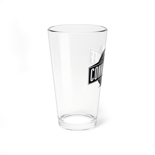 Connor Croff Black & White Tornado Logo 16oz Drinking / Mixing Glass