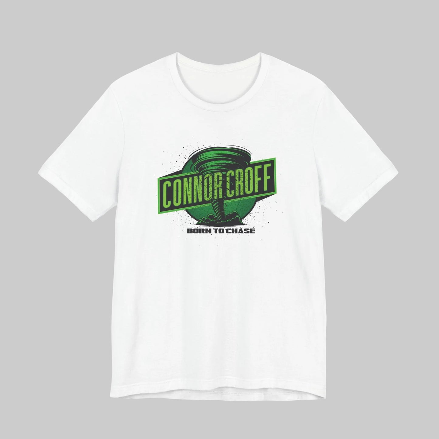 Connor Croff Green Circle "Born To Chase" Logo Unisex Jersey Short Sleeve Tee