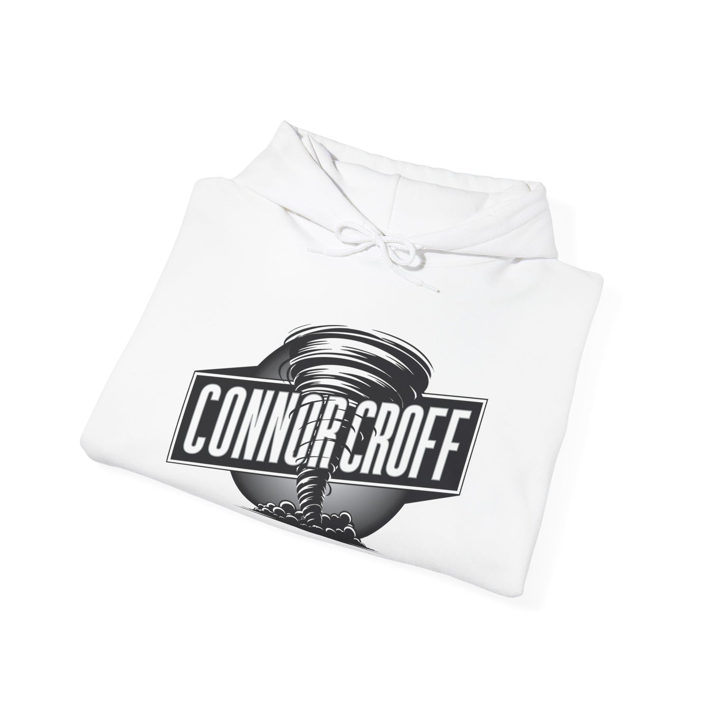 Connor Croff Black White Circle Logo Unisex Heavy Blend™ Hooded Sweatshirt