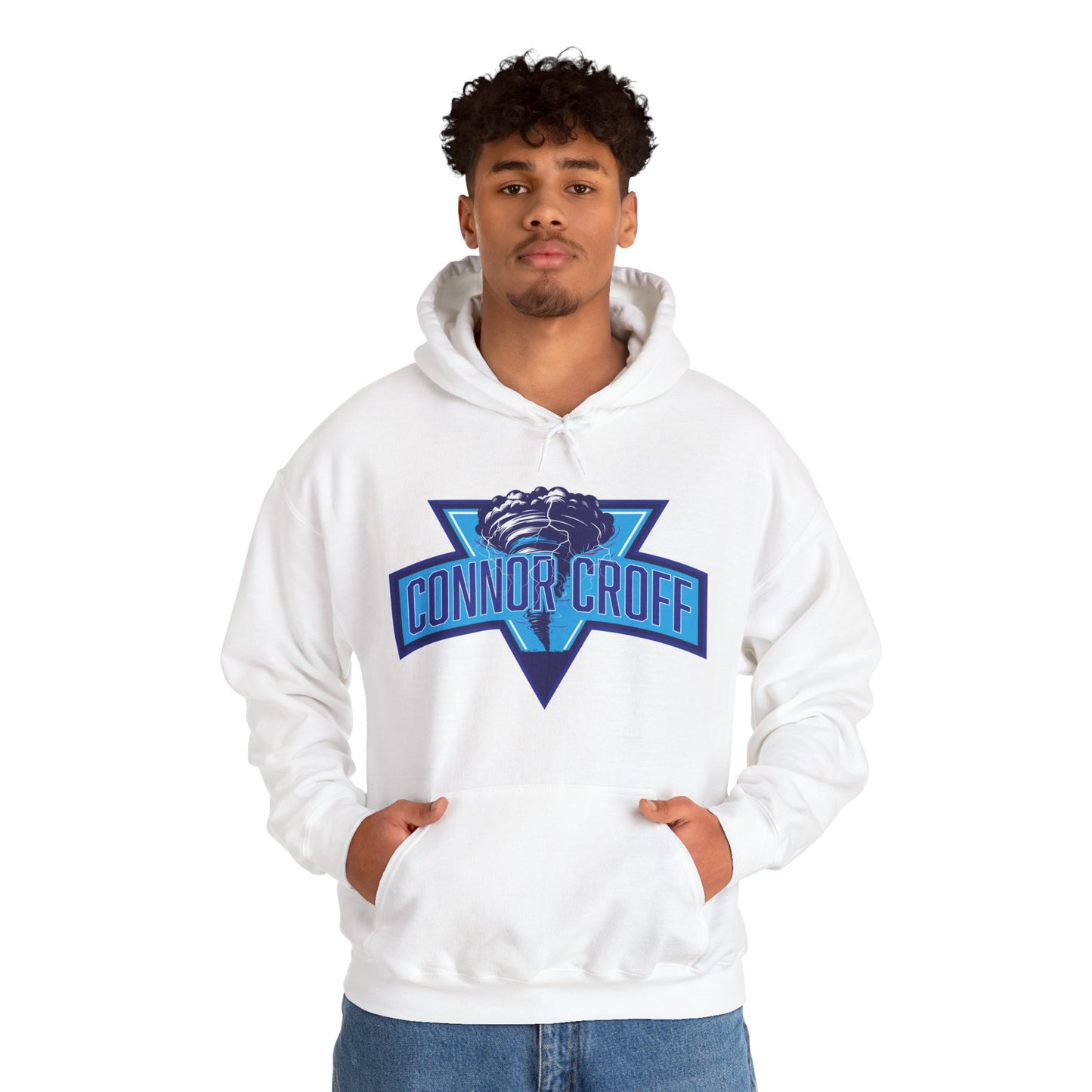 Connor Croff Blue Logo Unisex Heavy Blend™ Hooded Sweatshirt