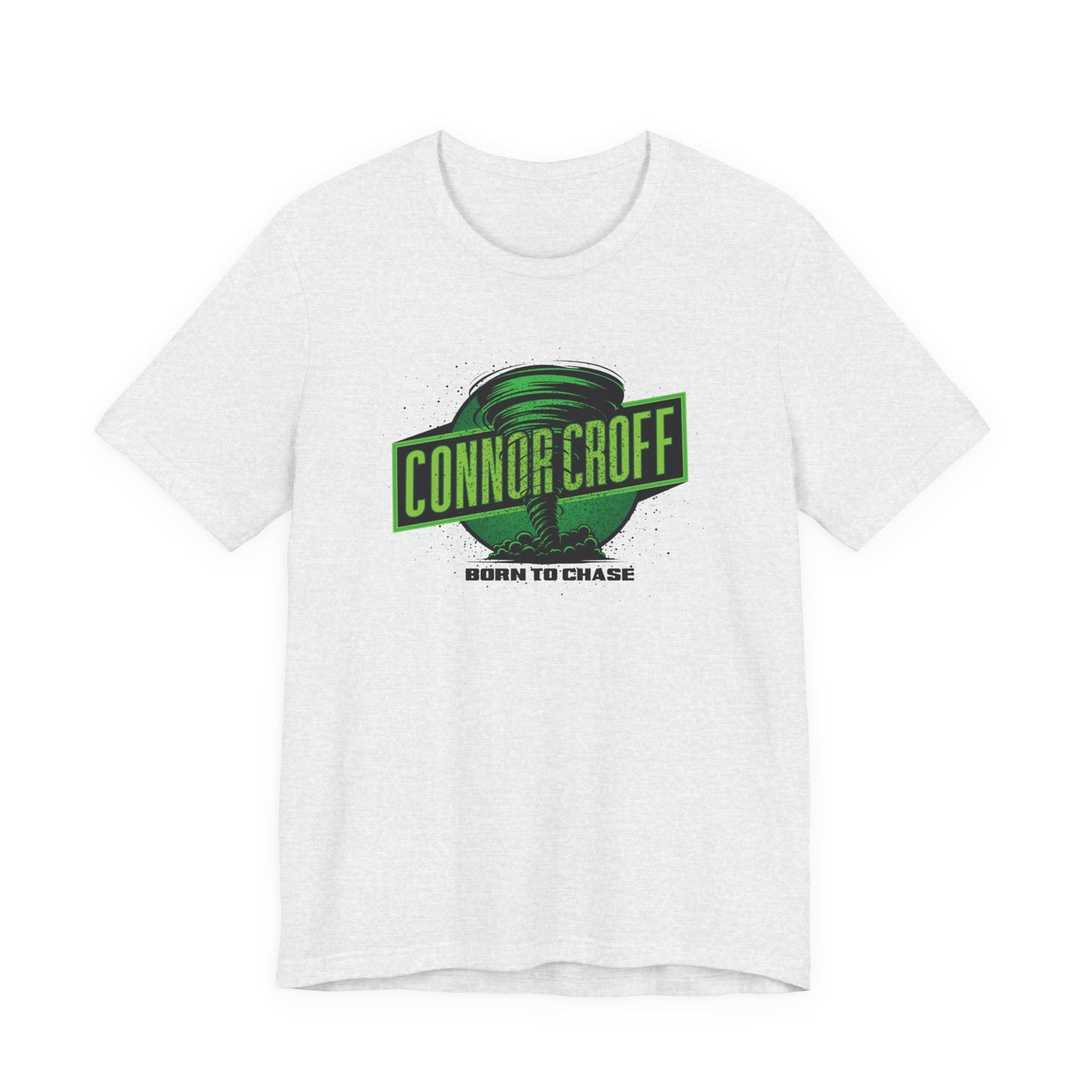 Connor Croff Green Circle "Born To Chase" Logo Unisex Jersey Short Sleeve Tee