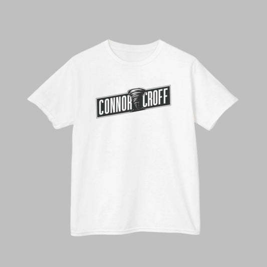 YOUTH (KIDS) Connor Croff Black White Logo Heavy Cotton™ Tee