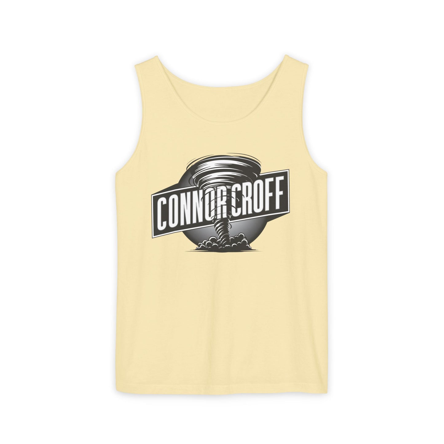 Connor Croff Black White Circle Logo Unisex Garment-Dyed Tank Top