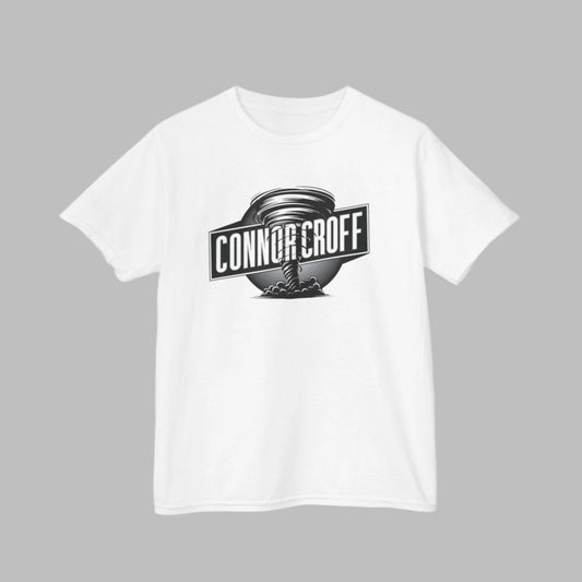 YOUTH (KIDS) Connor Croff Black White Circle Logo Heavy Cotton™ Tee