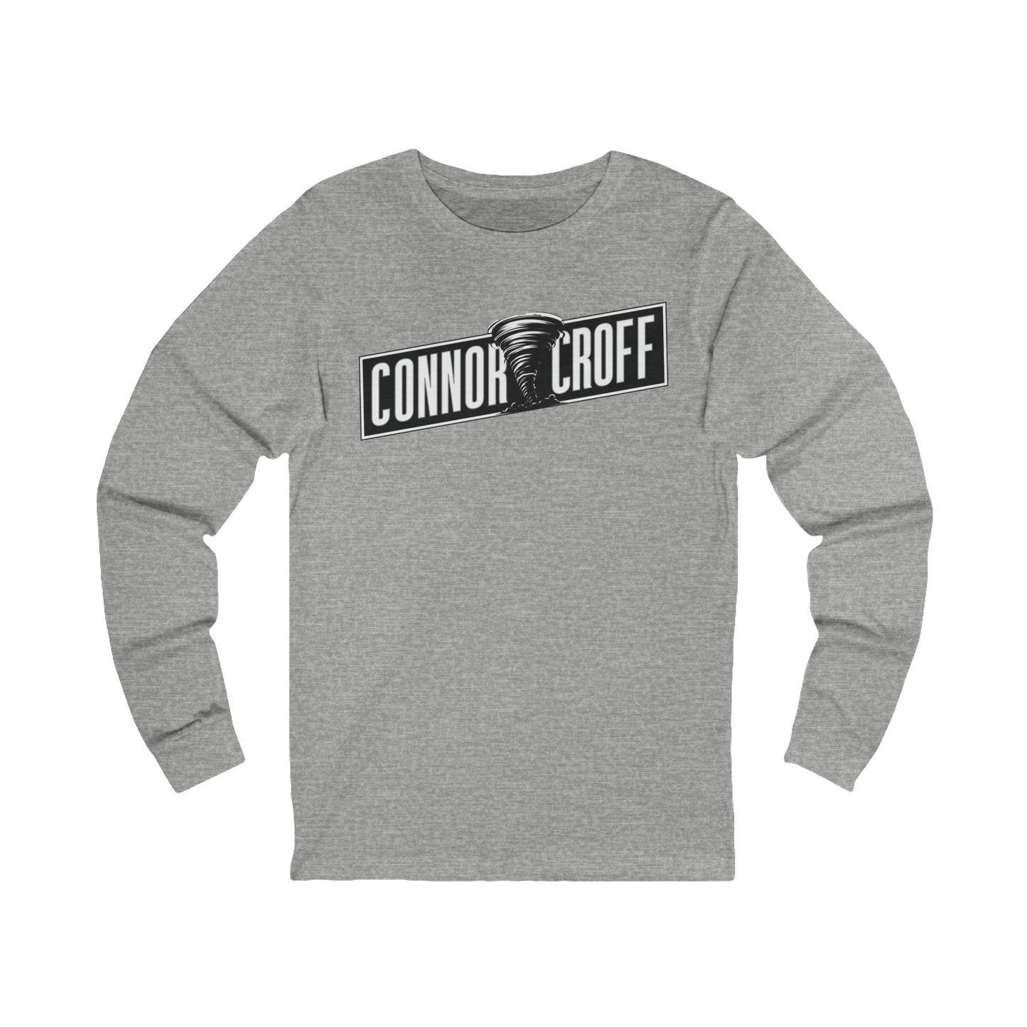 Connor Croff Black White Logo Unisex Jersey Long Sleeve Tee